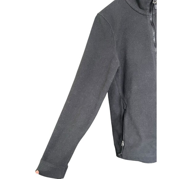 The North Face Full Zip‎ Logo Fuzzy Fleece Jacket Womens Size M Black Extra Soft - Picture 6 of 13